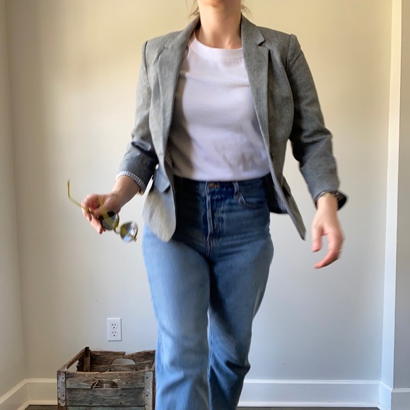 BDG Gray Blazer with plaid interior - Picture 4 of 4